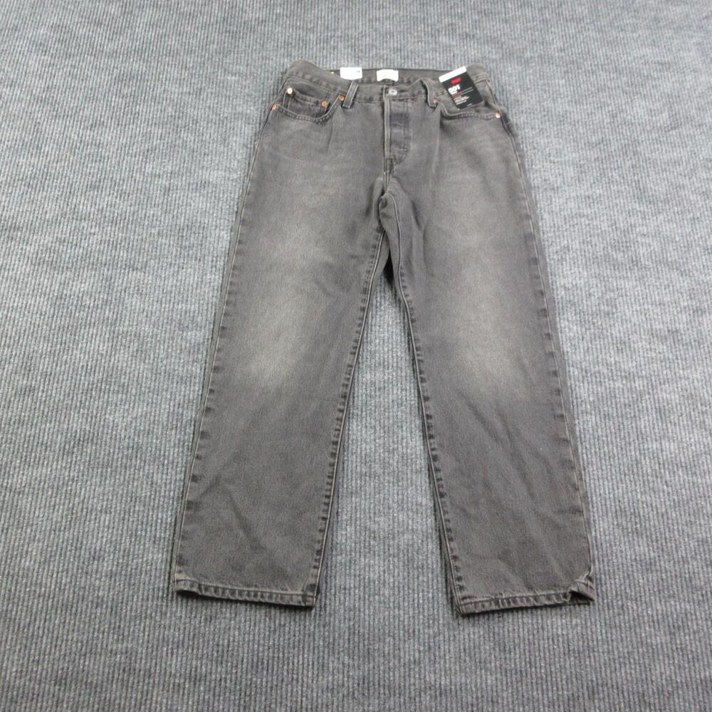 Levi's 501 '90s Jeans Mens 28 Black Cropped Straight Relaxed Denim 29x27.5* NWT
